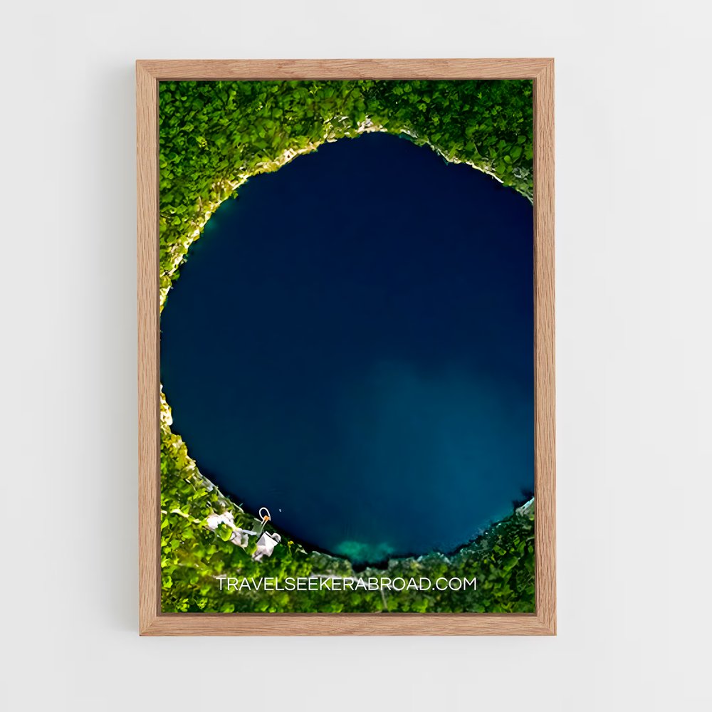 Poster Lac Azur – affiche Plongée en apnée (vue 4)